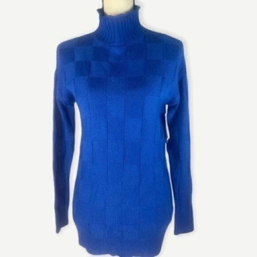 Abound Nordstrom Blue Basket Stitch Mock Neck Sweater XXS